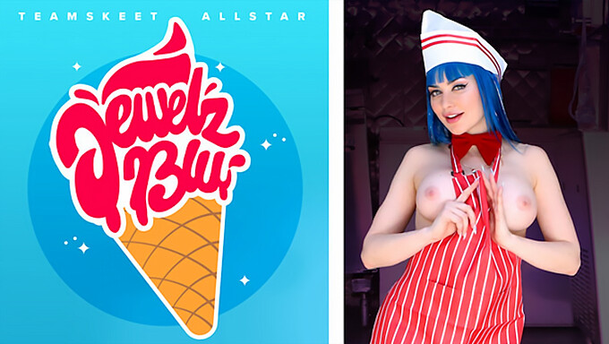 Teen Cutie Jewelz Blu Experiences Intense Pleasure During Ice Cream-Themed Shoot With Teamskeet All Stars