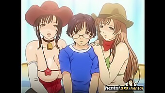 Japanese Hentai Threesome With Busty Babe And Nerd - Boobalicious - Hentai.Xxx