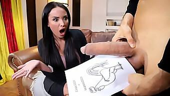 Velká Přírodní Prsa Francouzské Milf Anissa Kate Si Bere Velký Bílý Penis